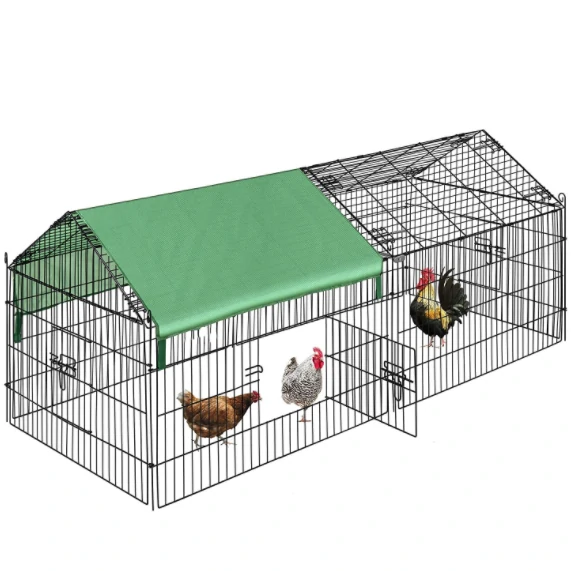 PawGiant Chicken Coop Run Cage Upgrade 86.6"×40"×38" Metal Chicken Fence Pen Pet Playpen Enclosures with Protection Cover&Ground Nail,Cage Indoor Outdoor Yard for S (image for) PawGiant Chicken Coop Run Cage Upgrade 86.6"×40"×38" Metal Chicken Fence Pen Pet Playpen Enclosures with Protection Cover&Ground Nail,Cage Indoor Outdoor Yard for S